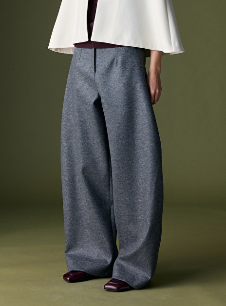 Fulla Barrel Pantalon Wol Antraciet