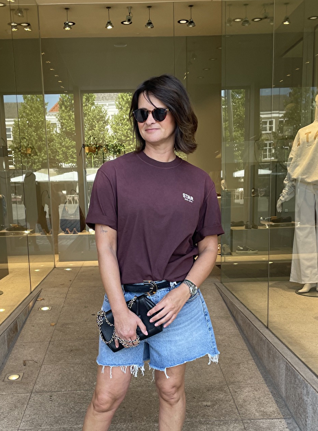 Relaxed fit t-shirt bordeaux