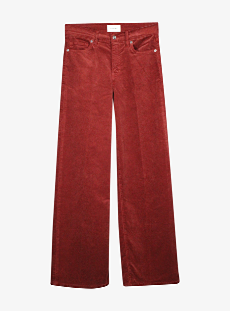 Le Slim Palazzo Jeans Corduroy Mahonie Bruin