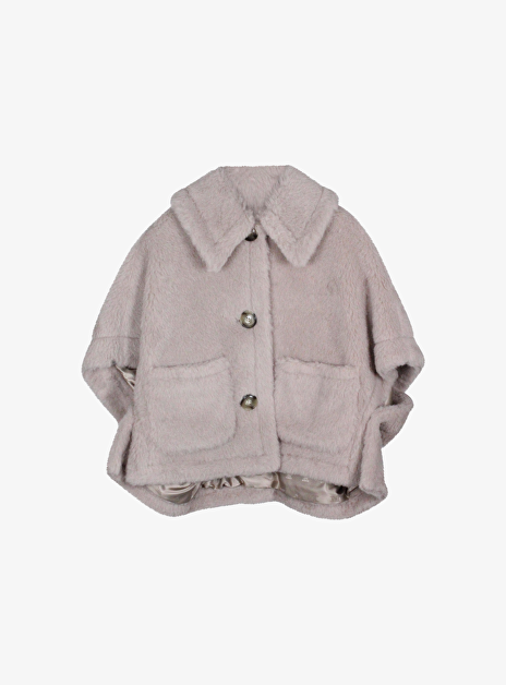 Newterzo1 Cape jas Teddy Kiezelbeige