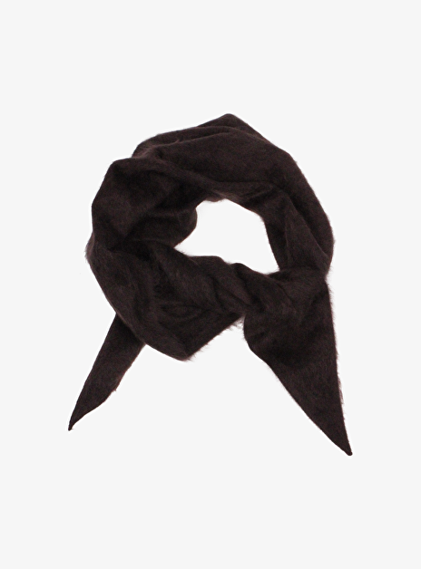 Shawl kasira donkerbruin brushed cashmere