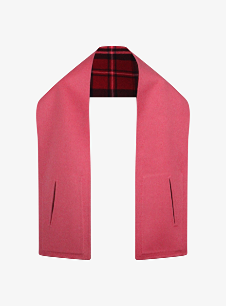 Juliette Shawl Geruit Reversible Roze