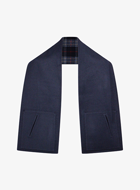 Juliette Shawl Geruit Reversible Marine