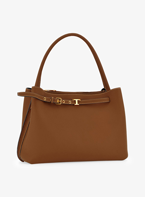 Timeless Top Handle Piccola Leer Cognac
