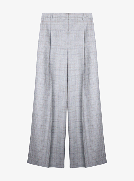 Pantalon Wol Grijs Bruin Ruit
