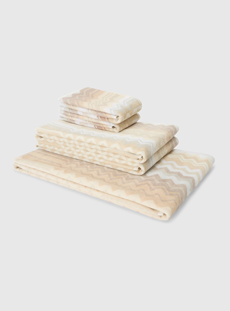 Giacomo Handdoek Beige Zigzag 70cmx115cm