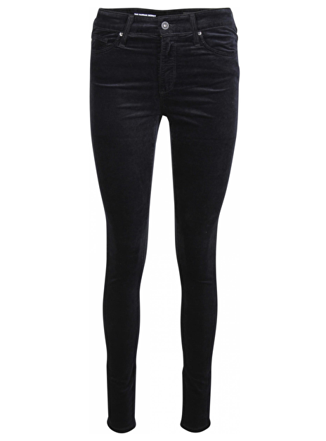 Jeans Farrah high rise Skinny velour zwart