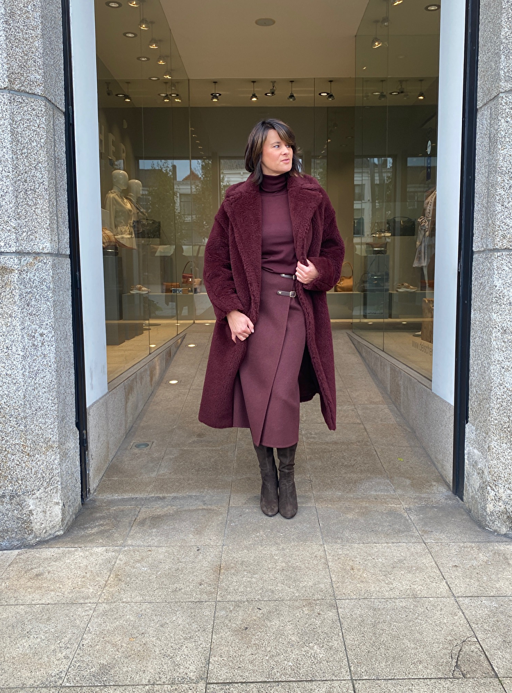 MaxMara ton sur ton Bordeaux