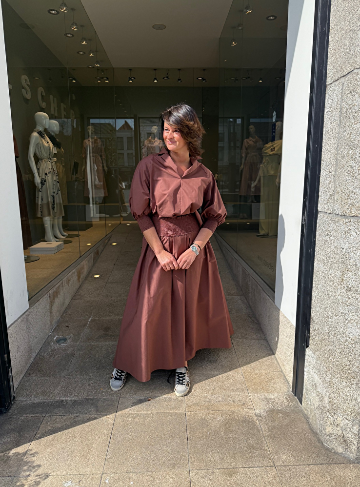 brown with a leopard touch